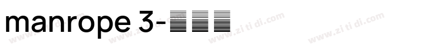 manrope 3字体转换